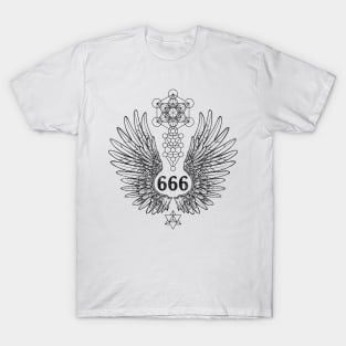 Angel Number 666 Sacred Geometry T-Shirt